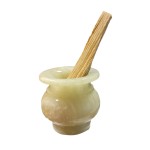 Onyx (Green) Pot Hand Carved Palo Santo Stick Holder